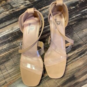 If Required Nude & Clear Pumps - Size 7